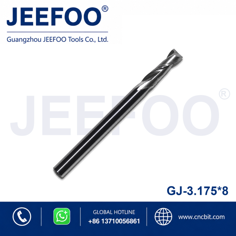 3.175x8 Two Spiral Flute Bits - Carbide CNC Double/Two Flute Spiral Bits product image