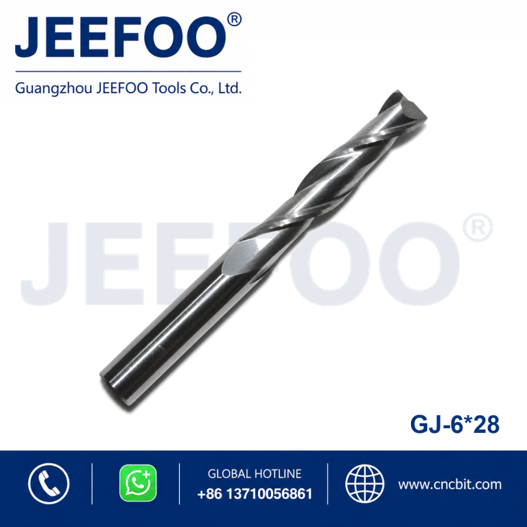 6x28 Two Spiral Flute Bits - 2 Flutes Spiral Bits, Carving Tool Bits, Engraving Tool Cutters, End Mill Cutters for CNC Router Machine product image