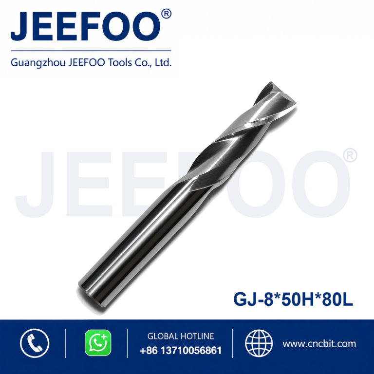 8x50Hx80L Two Spiral Flute Bits - Solid Carbide End Milling/Two flute sprial bits/cnc router bits product image