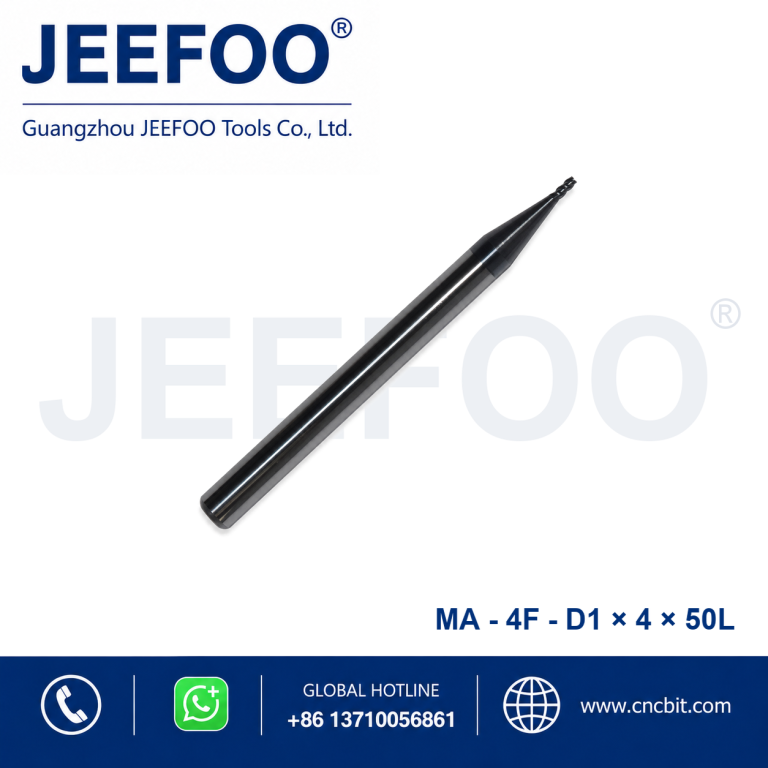 4Fx1x4x50L Solid Carbide Square End Mill for CNC Metal Machining