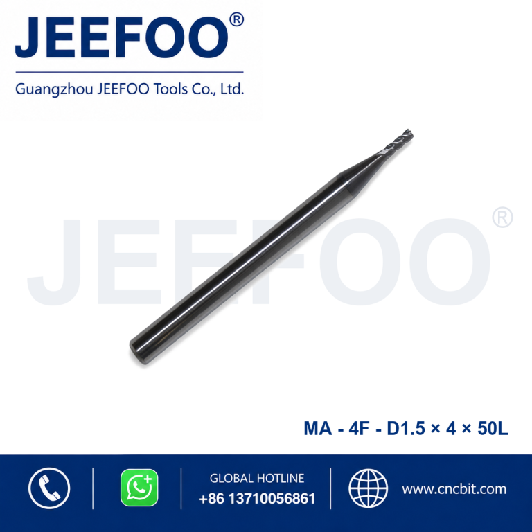 4Fx1.5x4x50L Solid Carbide Square End Mill for CNC Metal Machining