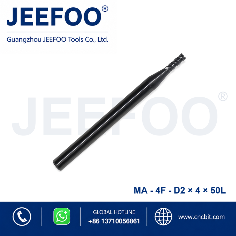 4Fx2x4x50L Solid Carbide Square End Mill for CNC Metal Machining