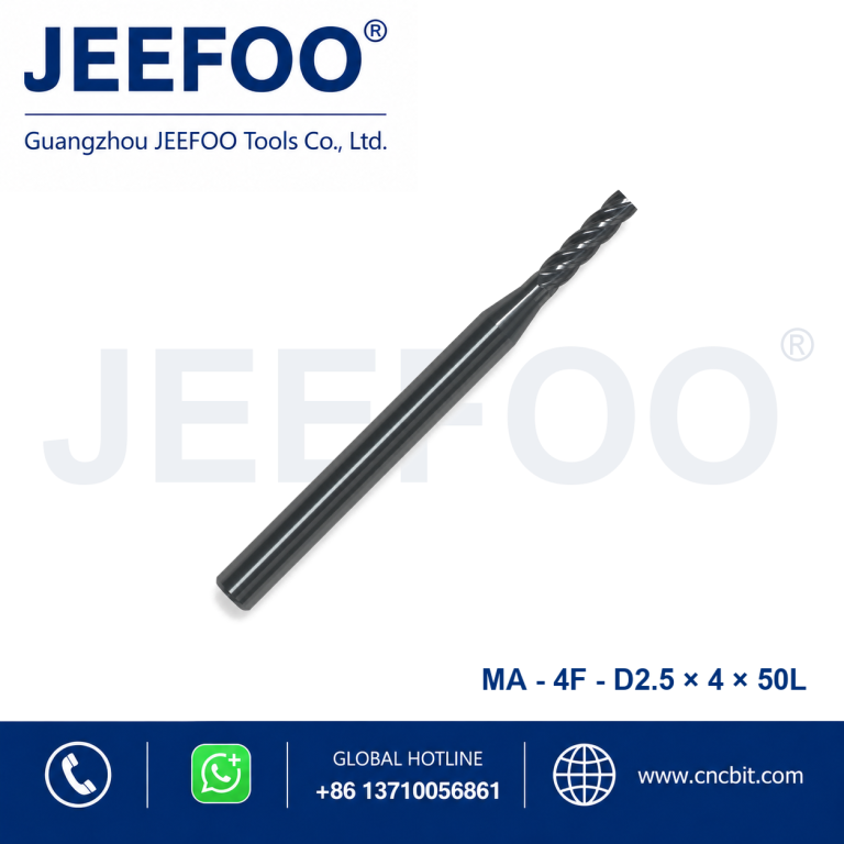 4Fx2.5x4x50L Solid Carbide Square End Mill for CNC Metal Machining