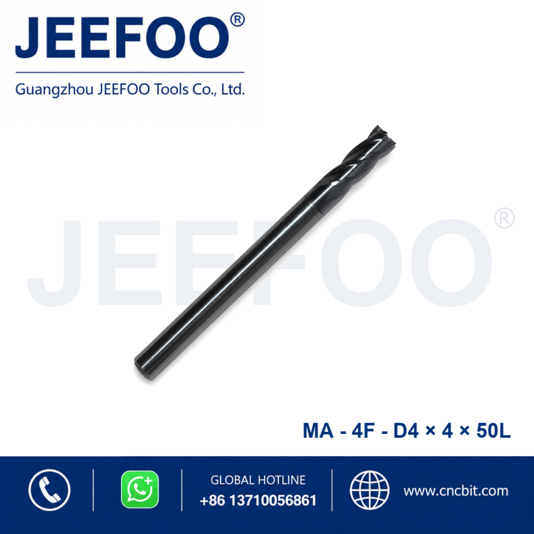 4Fx4x4x50L Solid Carbide Square End Mill for CNC Metal Machining