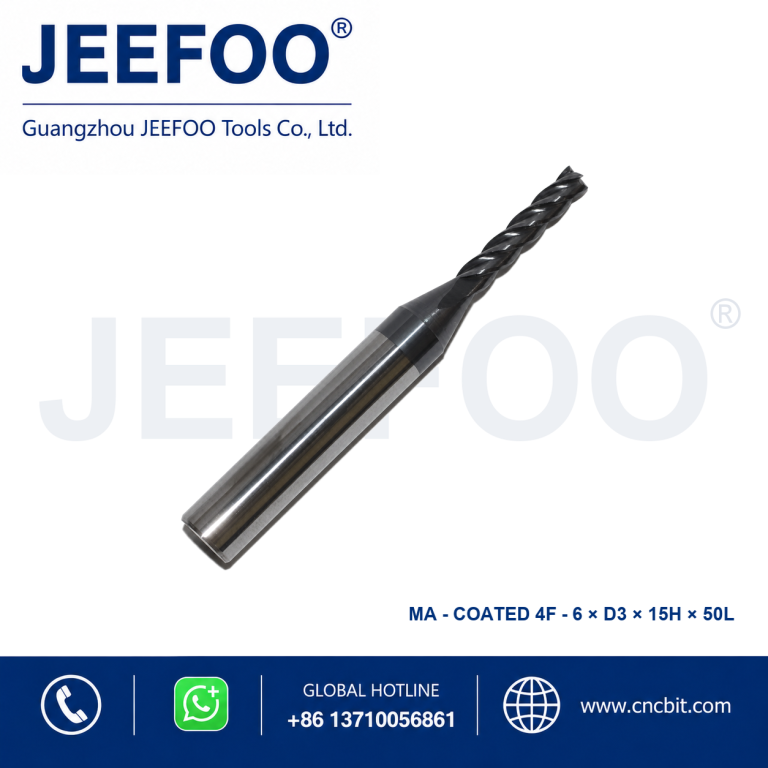 Coatedx6x3x15x50L Solid Carbide Square End Mill for CNC Metal Machining