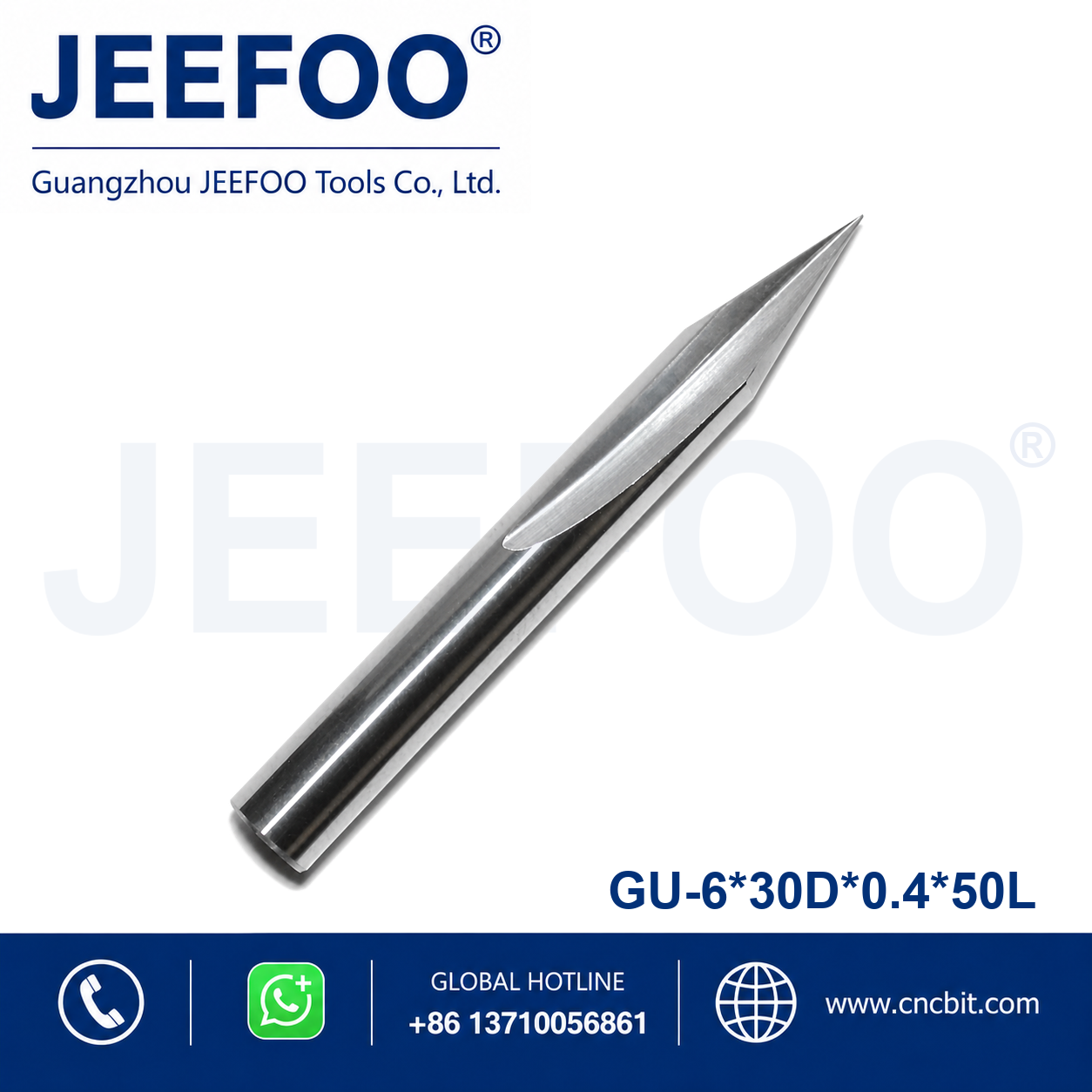 6x30Dx0.4x50L Two Straight Flute Engraving Bits