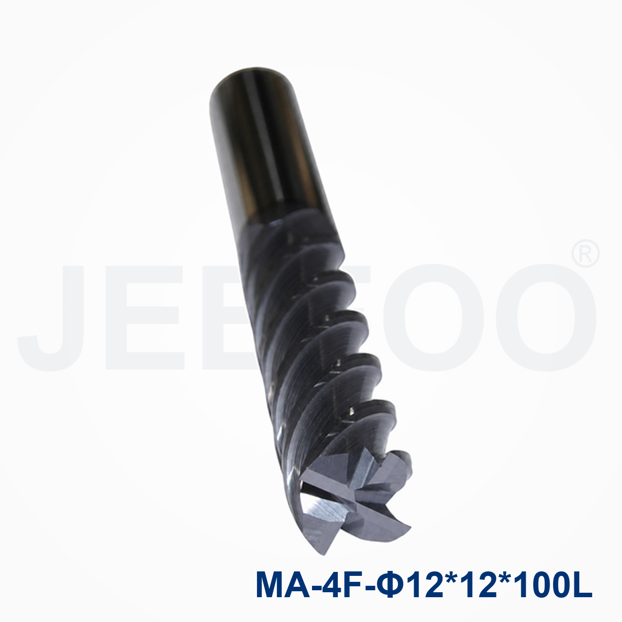 4Fx12x12x100L Solid Carbide Square End Mill machining detail