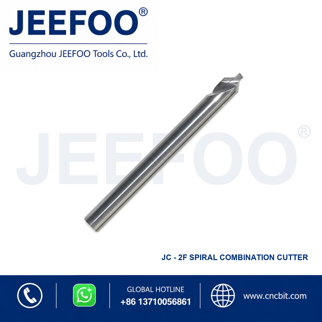 two spiral flute cutter with angle 45° angle series