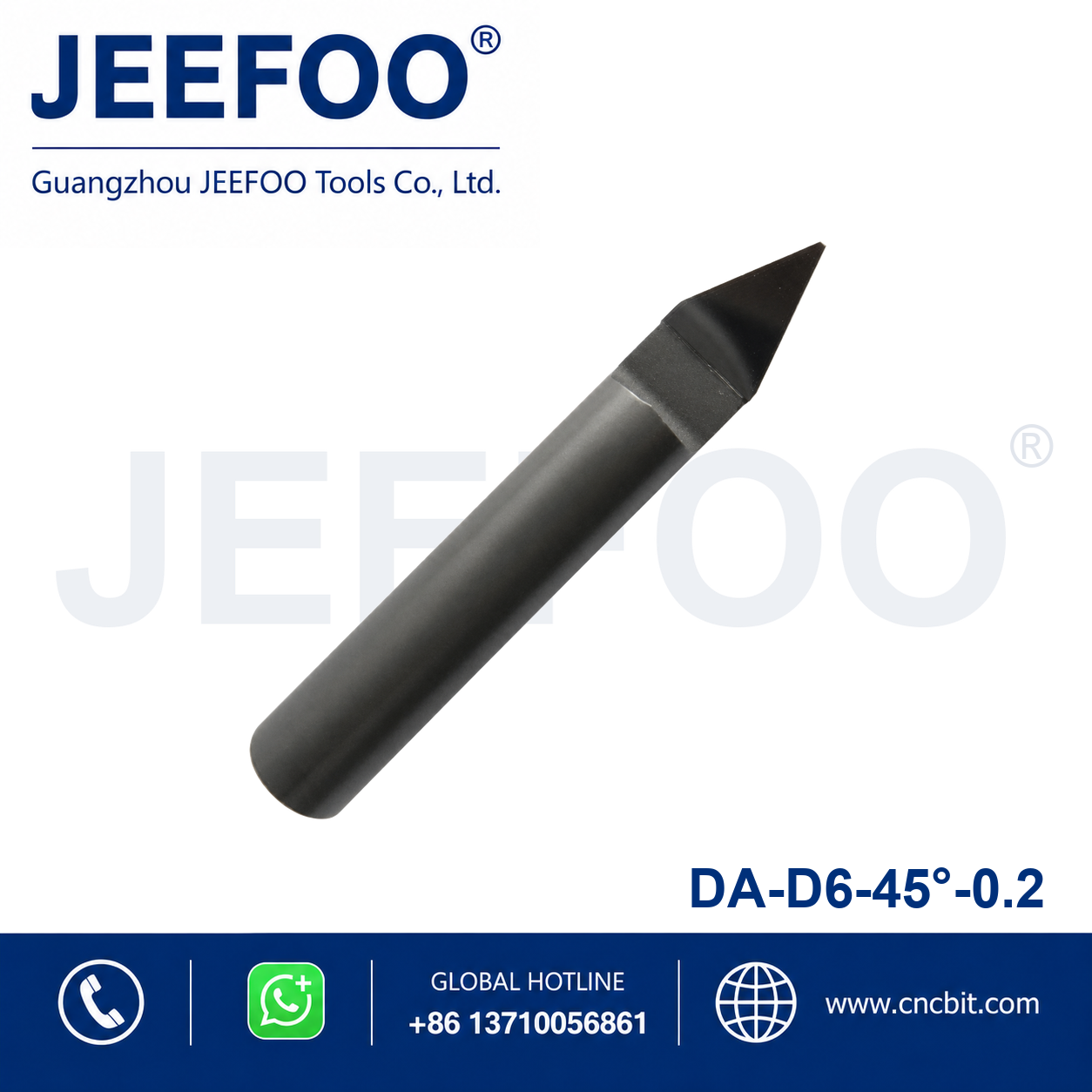 6x45°x0.2 Diamond Flat Bottom Engraving Bit