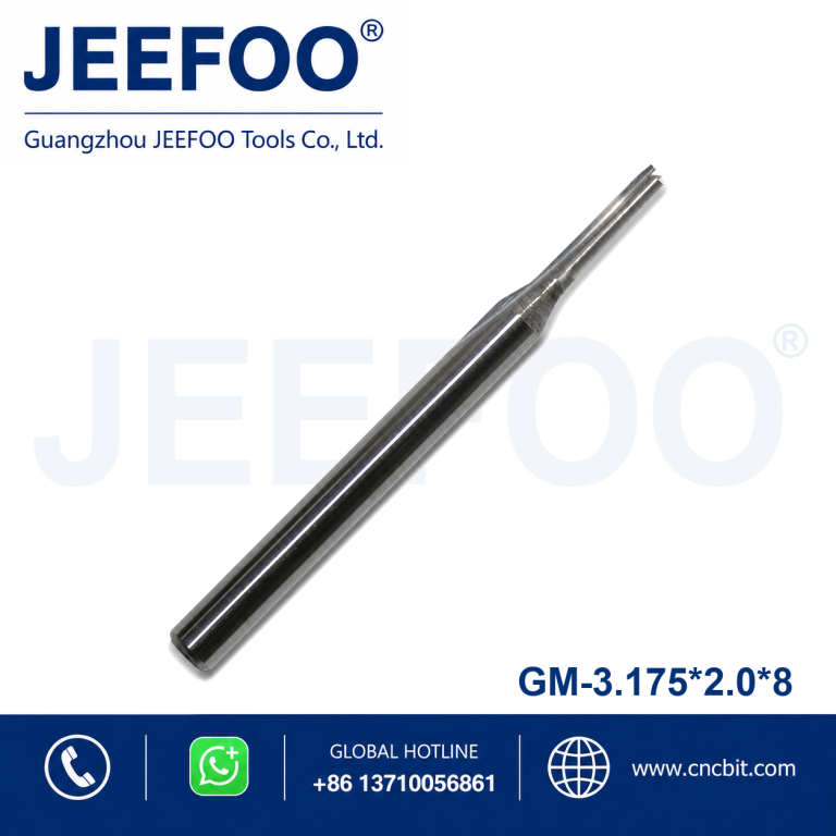 3.175x2.0x8 solid carbide two flutes straight bits CNC router bits ,MDF cutter product image
