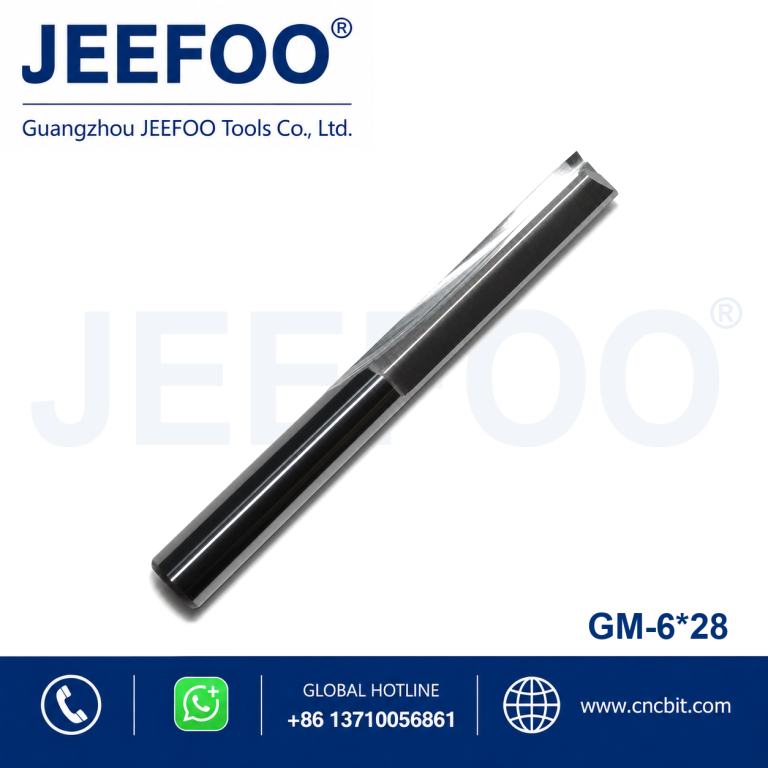 6x28 CNC Double Straight Flute Router Bits, Smooth Cutting Cutter for Foam PP ABS Plastic product image