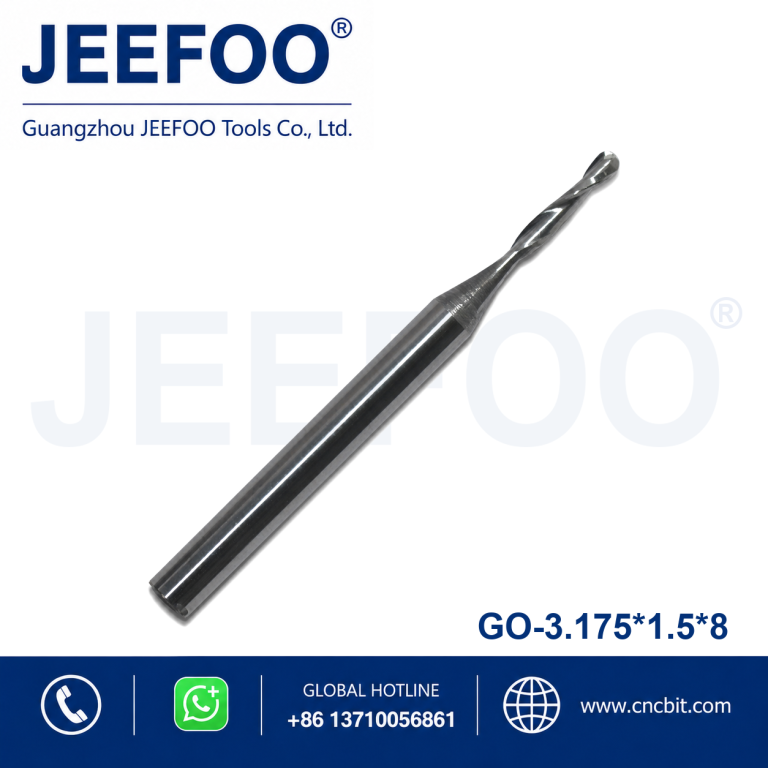 3.175x1.5x8 Solid Carbide Round Nose Router Bit for Detailed Engraving product image