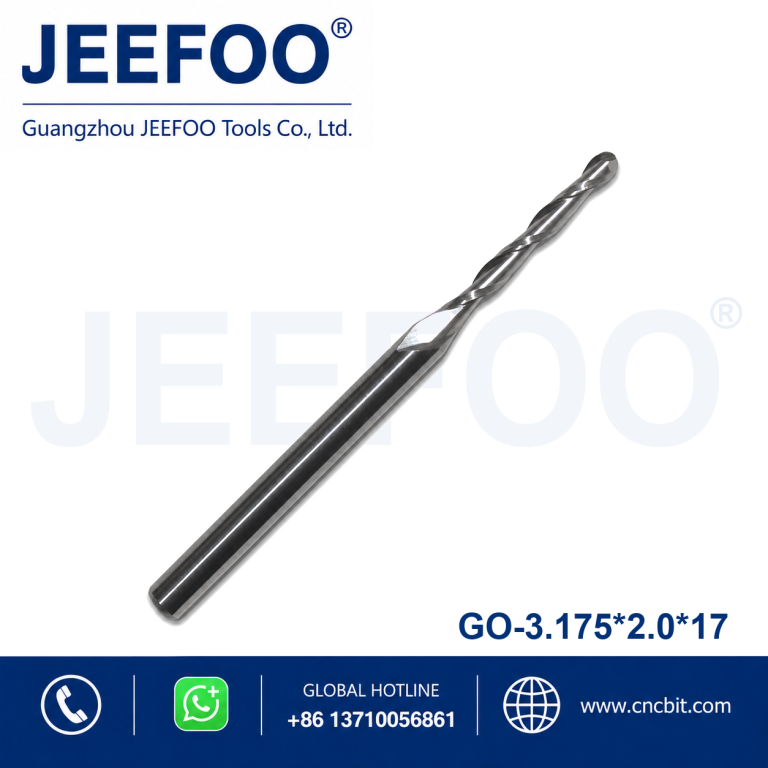 3.175x2.0x17 Double Edge Ball Nose End Mill for Fast Chip Removal product image