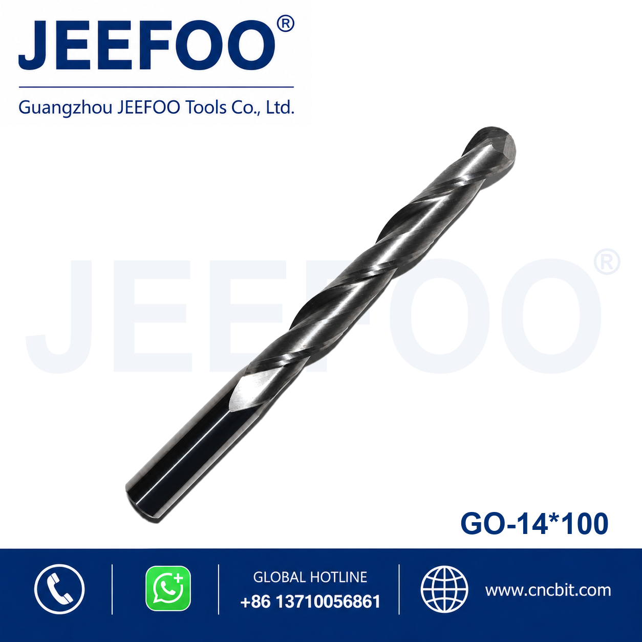 14x100 two flute ball nose end mill