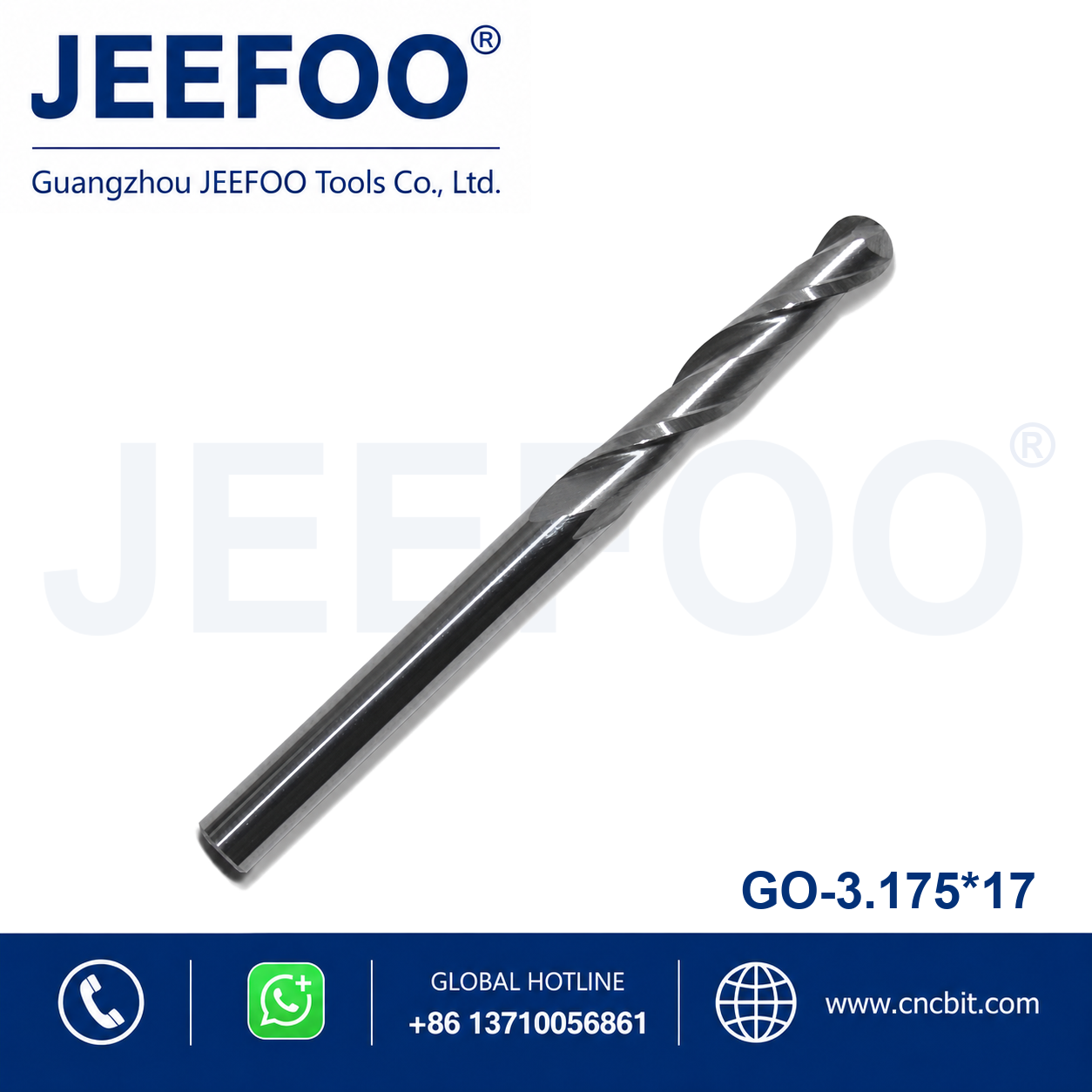 3.175x17 two flute ball nose end mill