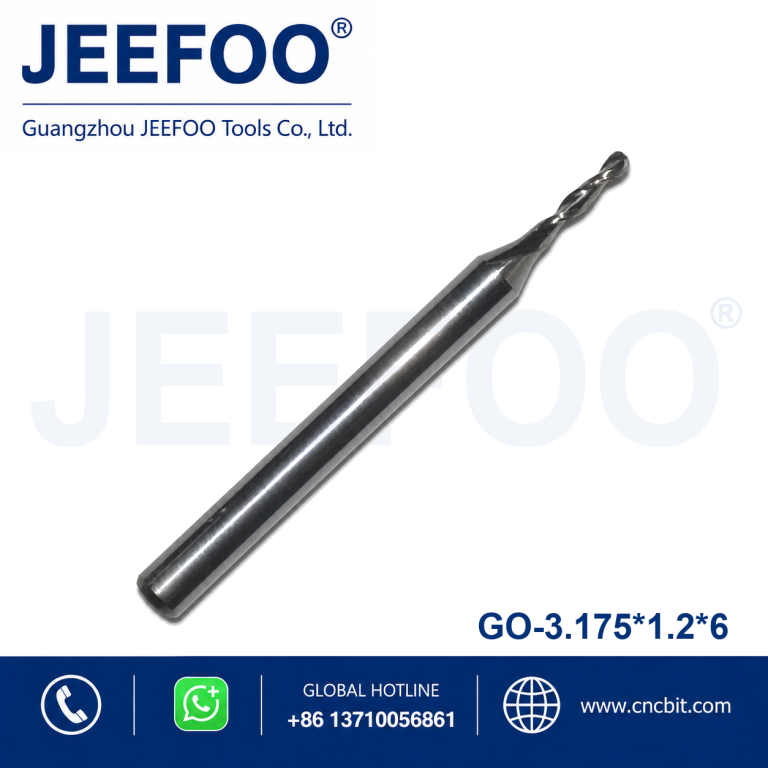 3.175x1.2x6 2-Flute Ball Nose Milling Cutter for Fine Finishing product image