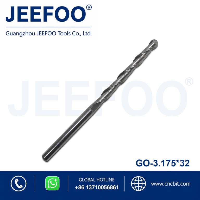 3.175x32 Double Edge Ball Nose End Mill for Fast Chip Removal product image
