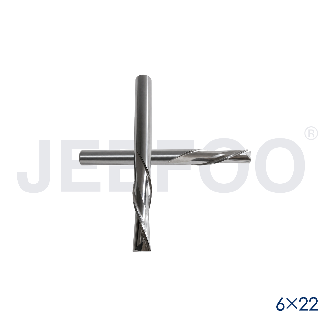 6x22 Down Cut Two Spiral Flute Bits detail A
