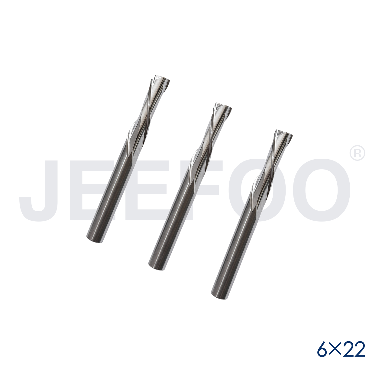 6x22 Down Cut Two Spiral Flute Bits detail B