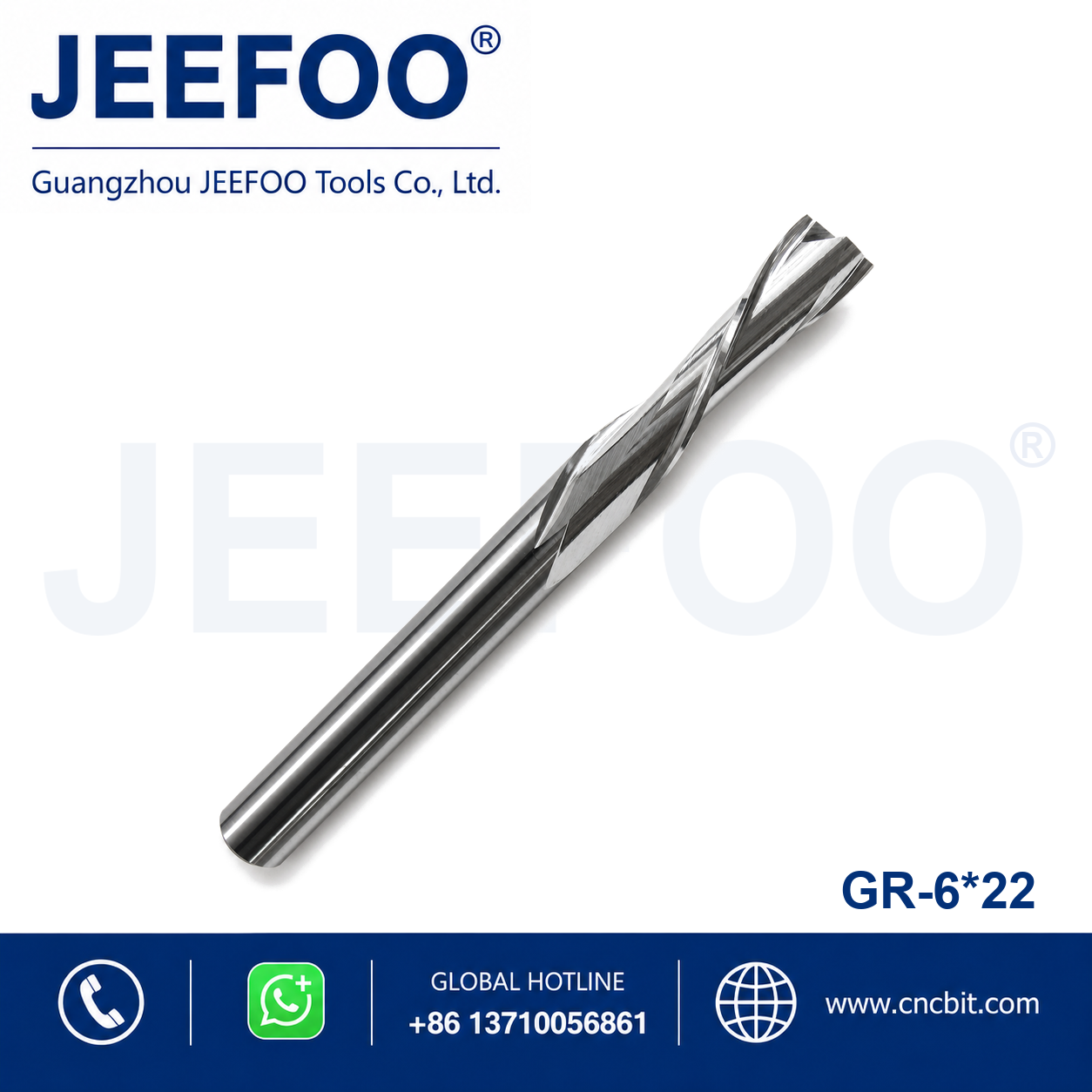 6x22 Down Cut Two Spiral Flute Bits product image