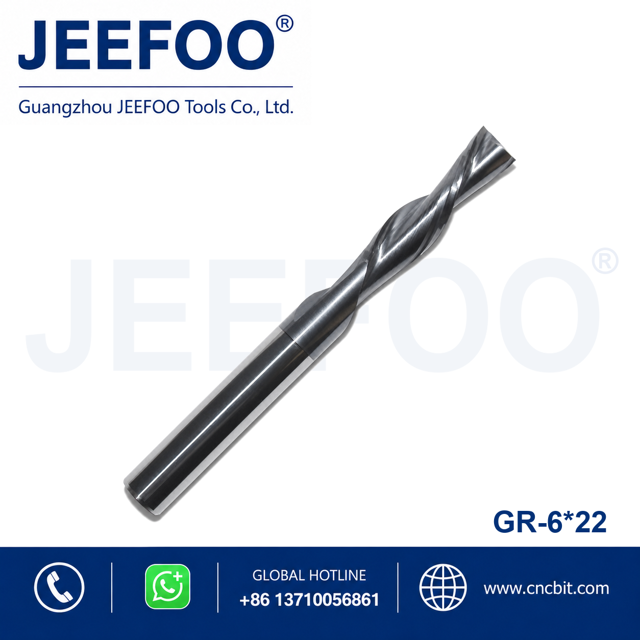 6x22 Down Cut Two Spiral Flute Bits product image