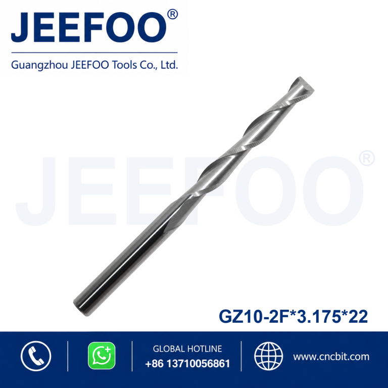 3.175x22 Two Flute Single Passage Spiral Router Bit product image