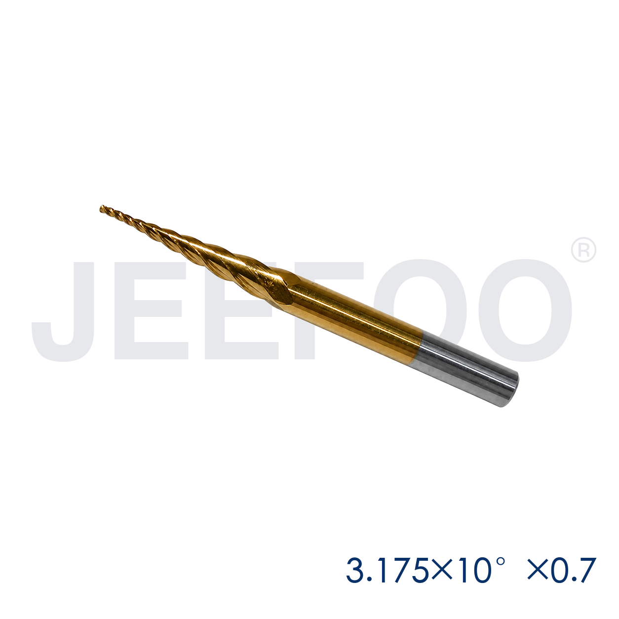 gold coated five flute tapered end mill product details B