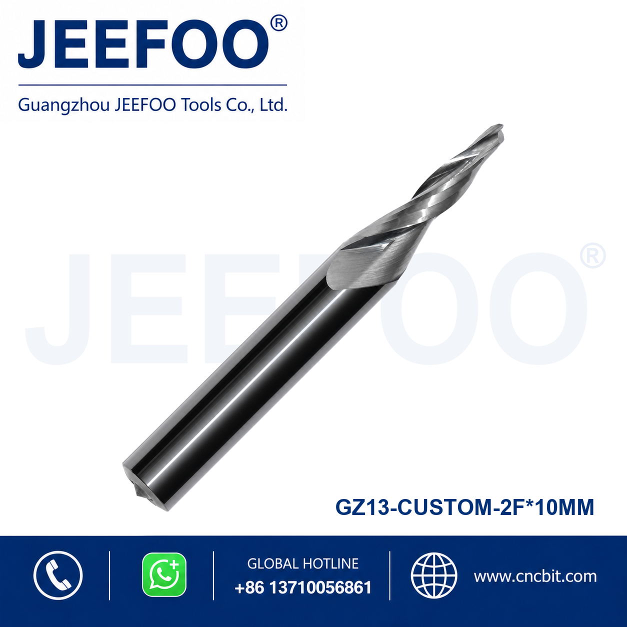 10mm Non-Standard Two Flute Spiral End Mill