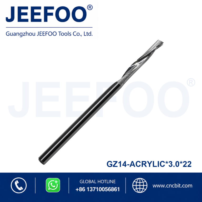 3.0x22 High Chip Removal Single Flute Router Bit for Acrylic product image