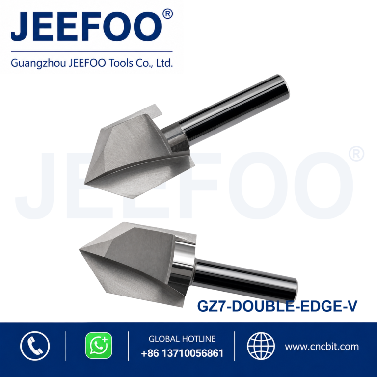 GZ7 Solid Double Edge V Router Bit for CNC Woodworking Engraving product image