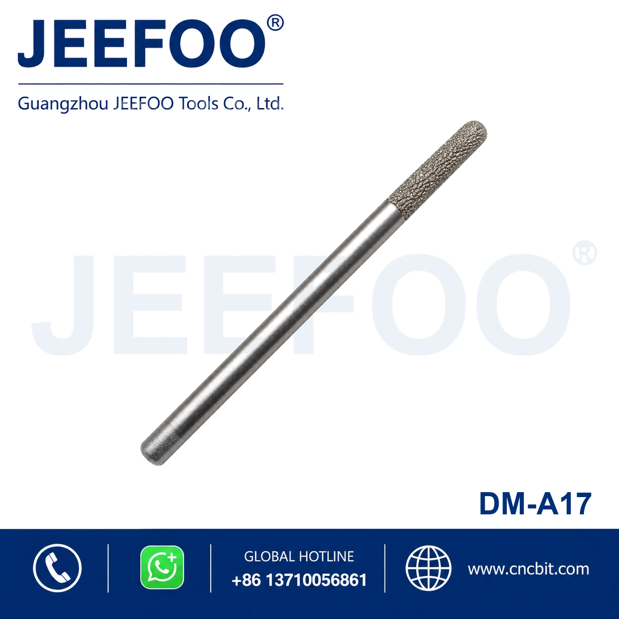 Extended 6mm Brazed Diamond Ball Nose Stone Bit product image