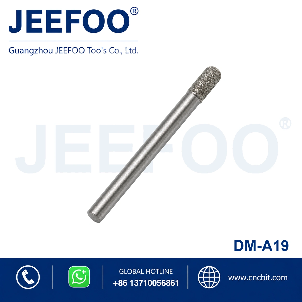 Extended 8mm Brazed Diamond Ball Nose Stone Bit product image