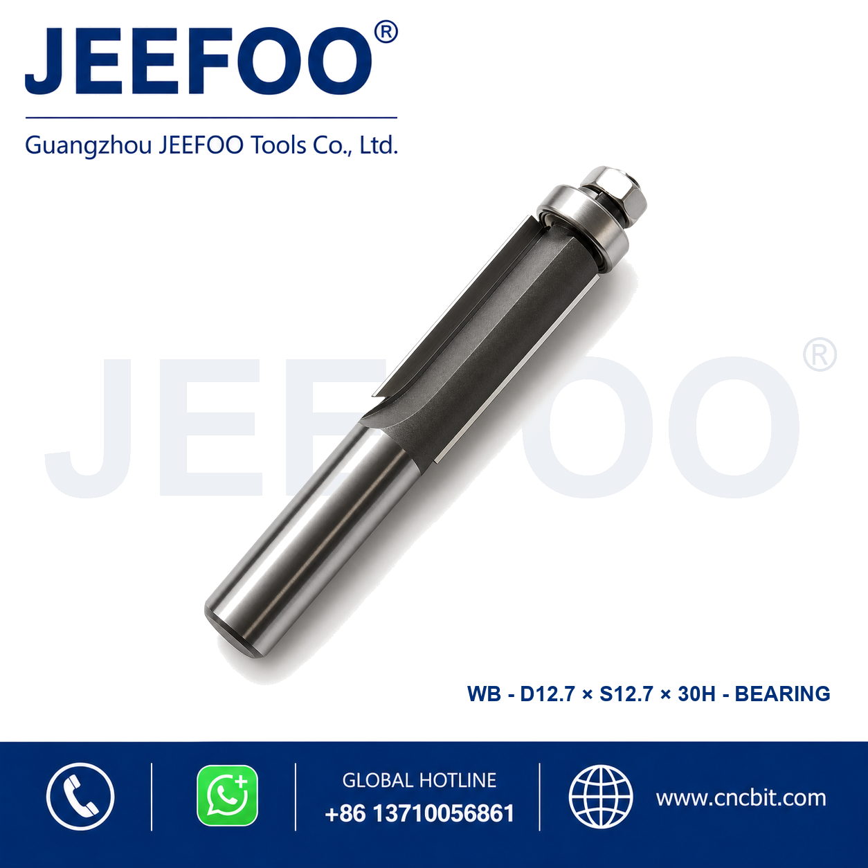 12.7x12.7x30 Bearing Guided Flush Trim Cutter product image