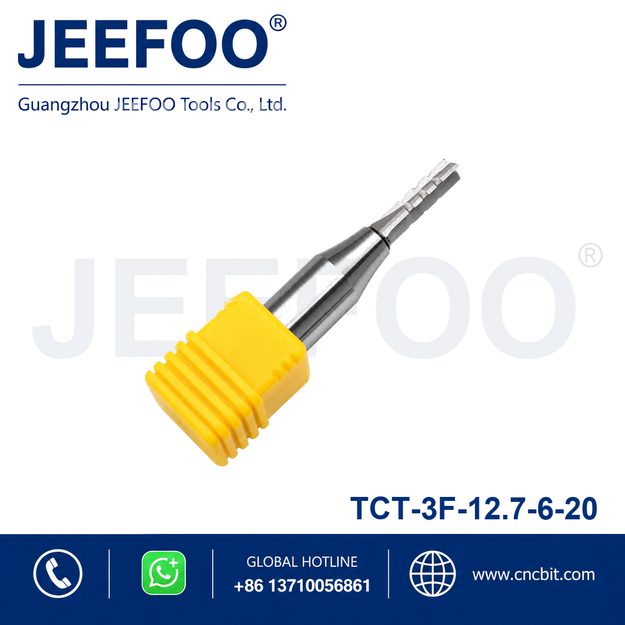 12.7x6x20 3-Flute TCT Straight Cutter product image