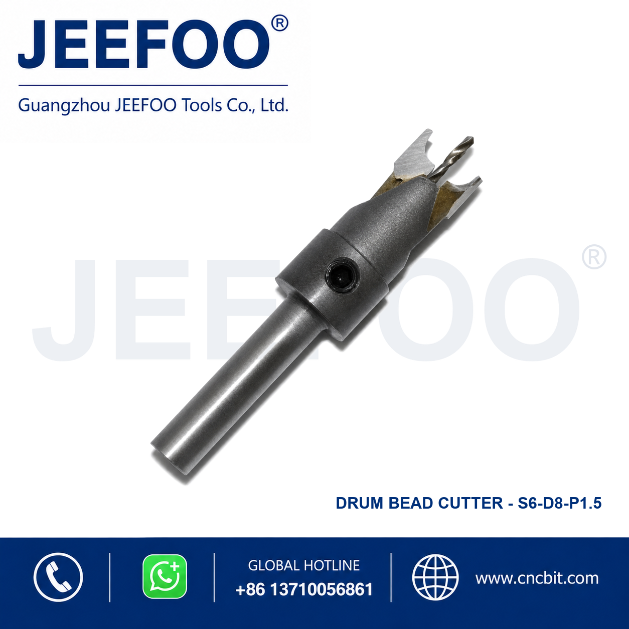 Bench Drill Drum Bead Cutter Shank 6 mm D8 Center Drill 1.5 mm
