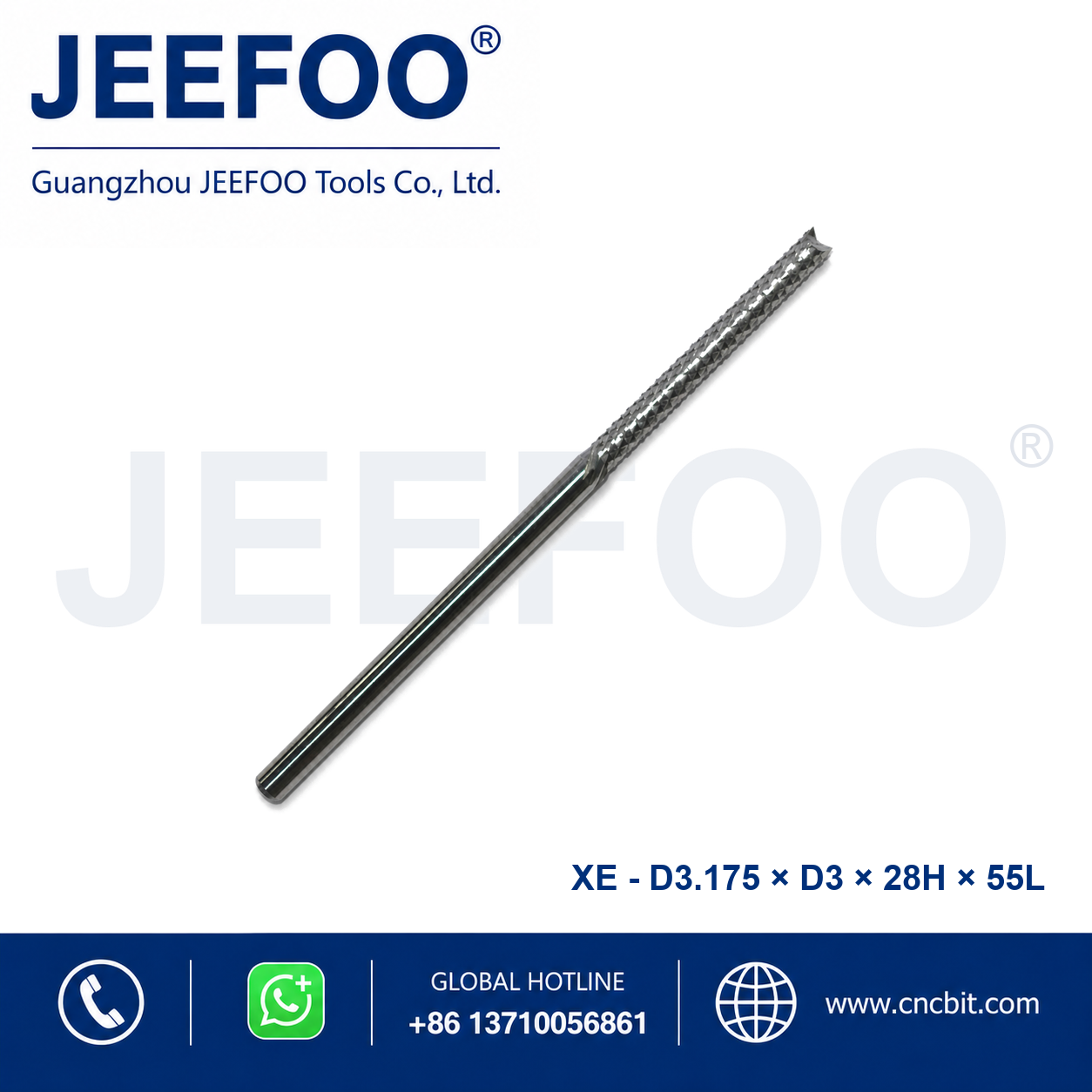 XE 3.175xd3x28Hx55L PCB Router Bit product image