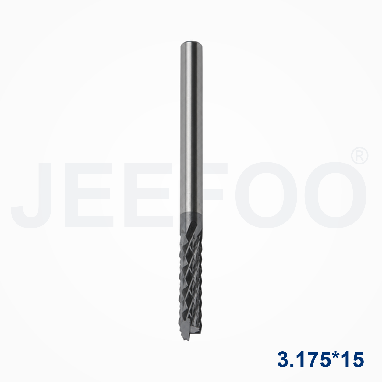 XE Coatedx3.175x15 PCB Router Bit detail 1